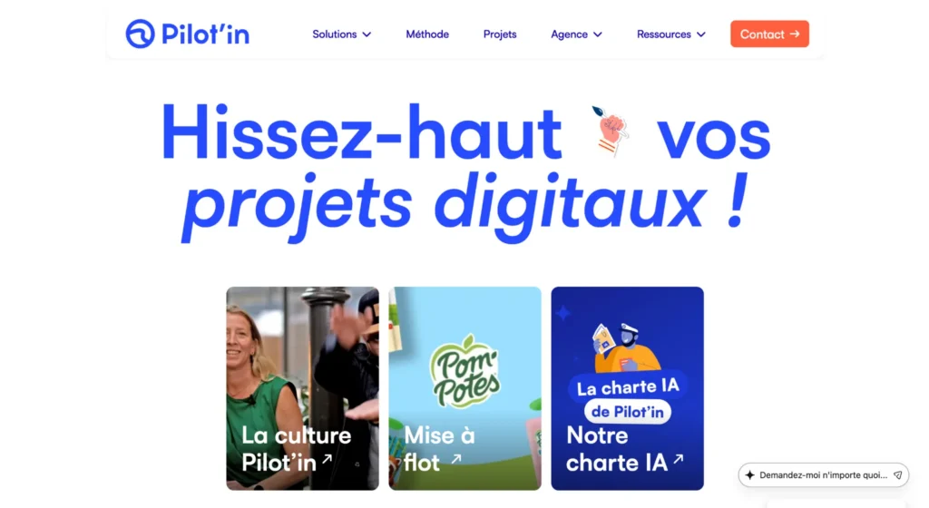 Meilleures agence pour les performances web - Pilot'In